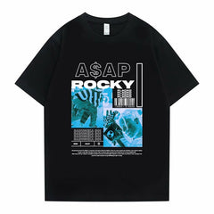 Asap Rocky T shirt Oversized Streetwear Unisex