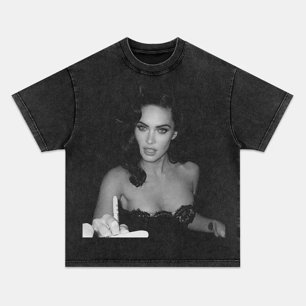 Bold Megan Fox Graphic Tee Fierce Style